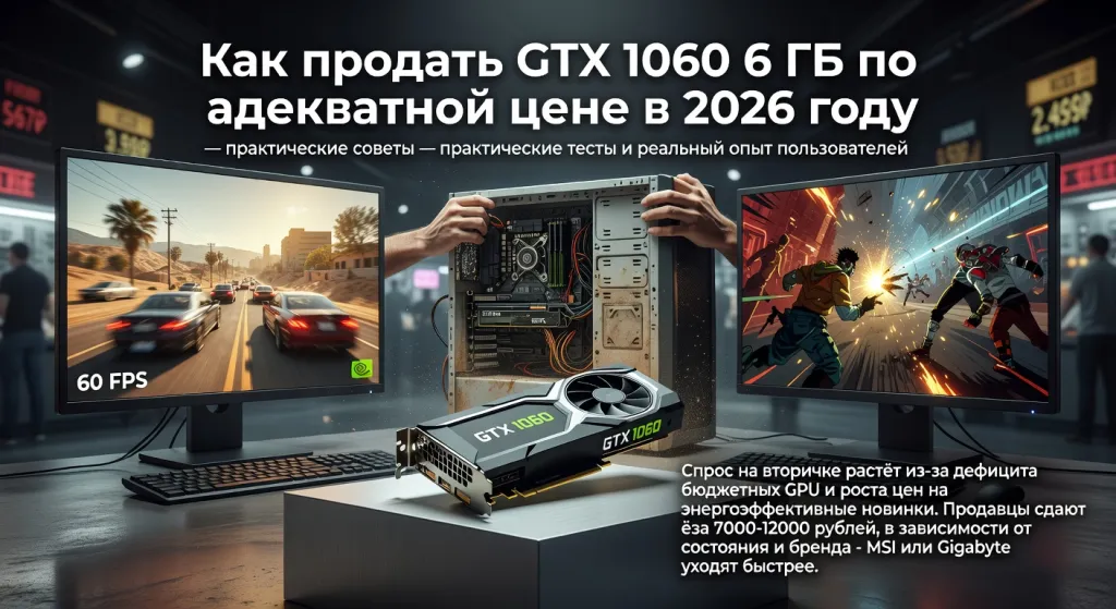Как продать GTX 1060 6 ГБ по адекватной цене в 2026 году — практические советы — практические тесты и реальный опыт пользователей