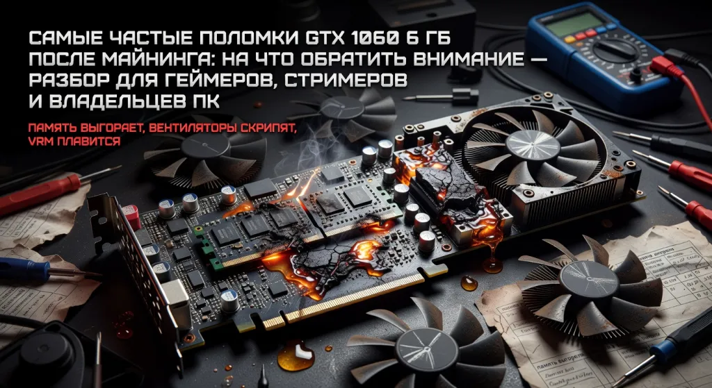 Самые частые поломки GTX 1060 6 ГБ после майнинга: на что обратить внимание — разбор для геймеров, стримеров и владельцев ПК