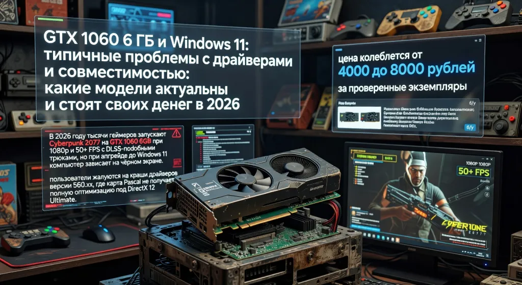 GTX 1060 6 ГБ и Windows 11: типичные проблемы с драйверами и совместимостью: какие модели актуальны и стоят своих денег в 2026