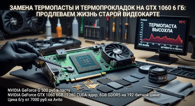 Замена термопасты и термопрокладок на GTX 1060 6 ГБ: продлеваем жизнь старой видеокарте