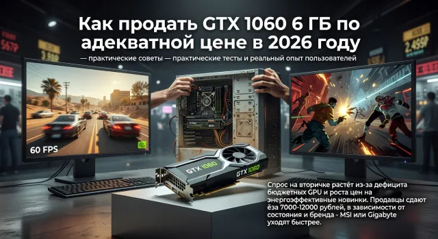 Как продать GTX 1060 6 ГБ по адекватной цене в 2026 году — практические советы — практические тесты и реальный опыт пользователей