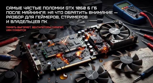 Самые частые поломки GTX 1060 6 ГБ после майнинга: на что обратить внимание — разбор для геймеров, стримеров и владельцев ПК